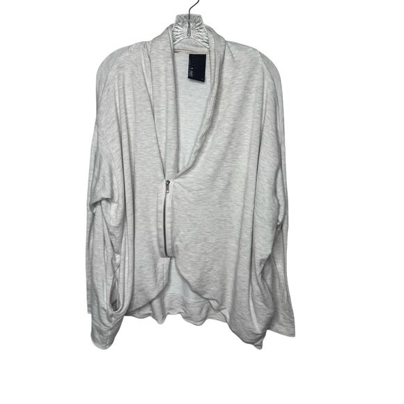 Anthropologie Dolan‎ T-Shirt Gray Open Front Cardigan Wrap Size L Cozy Coastal - Picture 1 of 8